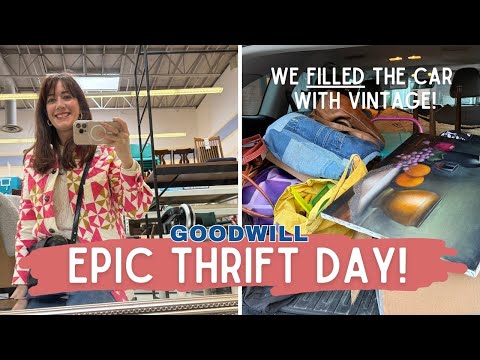 We FILLED The Trunk With Vintage! | Epic Thrifting Day | Goodwill & More!