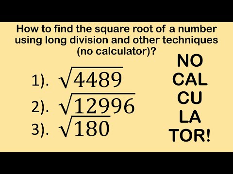 How to Manually Compute Square Root of a Large Number (No calculator)