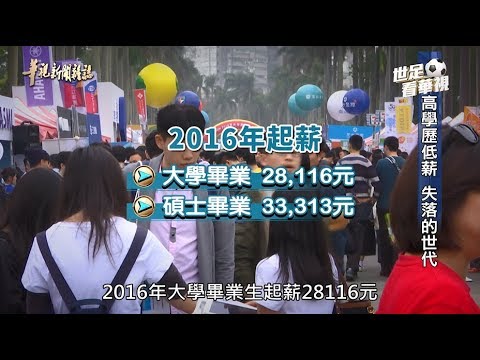 【高學歷低薪 失落的世代】華視新聞雜誌 2018.05.13