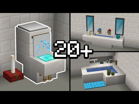 20+ BATHROOM Build Hacks in Minecraft!