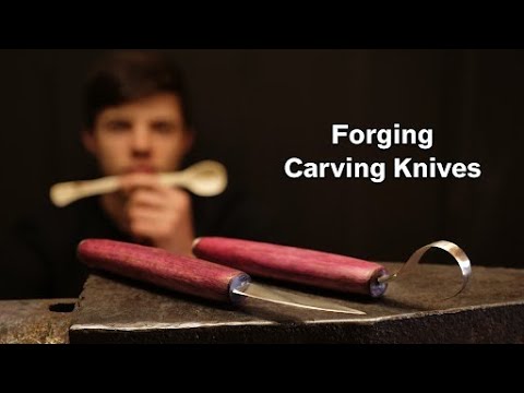 16 yr old makes sloyd and hook knives to carve spoons!