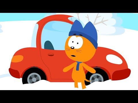 Котенок и волшебный гараж 🚜 – 🌨️ Зимние приключения Котёнка ❄️ – Мультфильм для детей про машинки