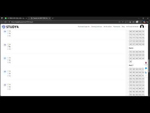 Practice Set 2023 TOEIC Test 8   STUDY4 and 1 more page   Profile 1   Microsoft​ Edge 2025 12 02 16