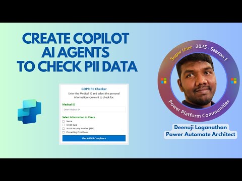 How to create Agents in Copilot Studio | Create Agents to check PII Data