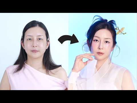 ASMR💄Korean Beauty Makeup | Folk Painting Concept 🤫 No Talking