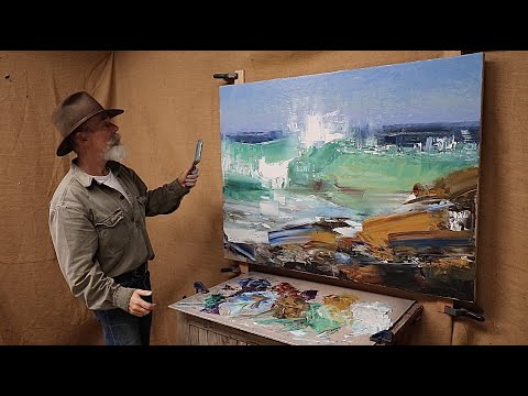 Painting a Transparent Wave  🌊 Water 💦 Sun and Surf // Ocean Seascape in Oils