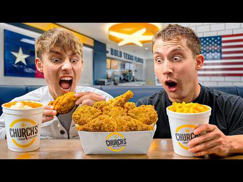 Two Brits try Church's chicken for the first time!