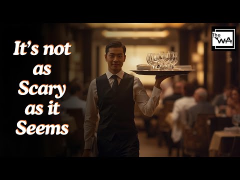 How to Carry a LARGE FOOD TRAY - Busser and Waiter Training!