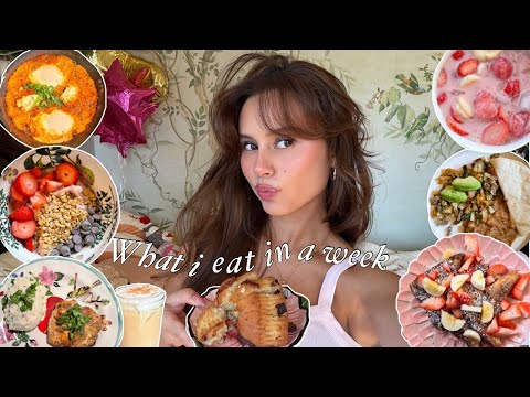 what I eat in a week 🥞🌸(first week of classes & moms cooking)