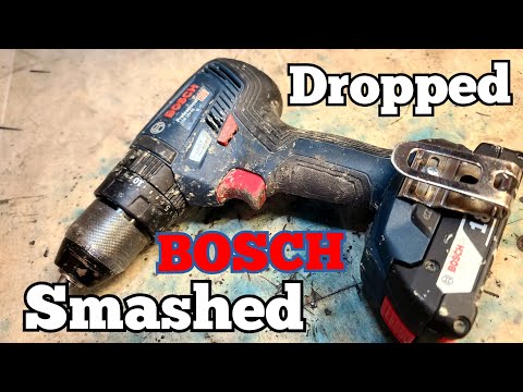Is it worth fixing??. BOSCH Drill was dropped and smashed open. 