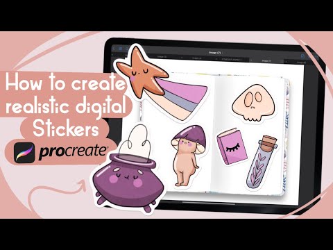 HOW TO CREATE REALISTIC DIGITAL STICKERS IN PROCREATE & GOODNOTES