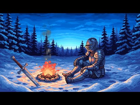 Snow all around... get some rest by the fire