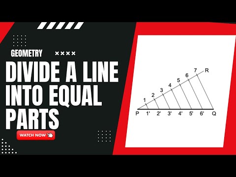 How to divide a line into equal parts - Engineering drawing - Technical drawing