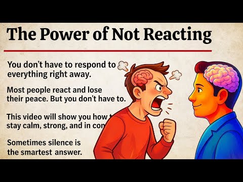 The Power of Not Reacting | Learn English for Fluency ✅️
