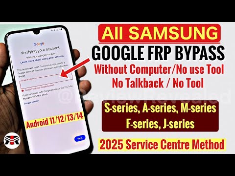 2025 New Method All Samsung FRP Bypass Unlock All Android 12-13-14 | Gmail Account Remove