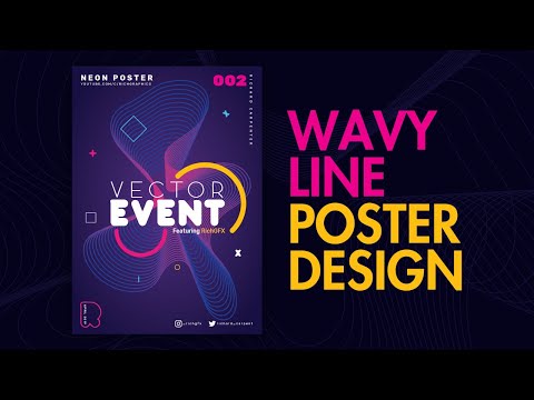 Wavy Line Poster in Adobe Illustrator – Abstract Design Tutorial