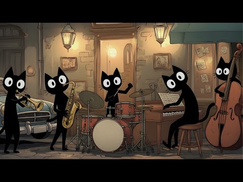 Black Cats Deep Bass Groove: Smooth Feel Good Jazz for Cozy Productivity & Relaxed Focus