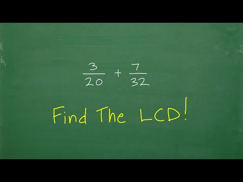 How to Find The LCD (Lowest Common Denominator) The EASY WAY