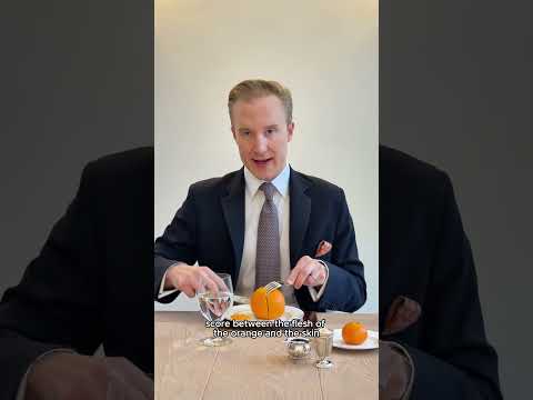 What’s your favourite way to eat an orange? #dining #etiquette #williamhanson