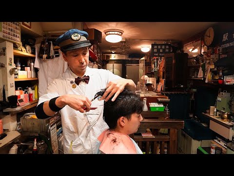 駅長理髪師の昭和床屋で、静かにウトウトASMR｜カット・シャンプー・シェービング・マッサージ