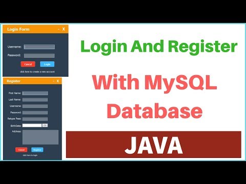 JAVA - How To Create Login And Register Form With MySQL DataBase In Java Netbeans