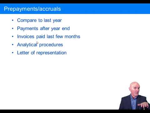 The Audit of Accruals and Prepayments - ACCA Audit and Assurance (AA)