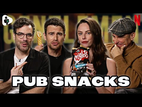 "That's DISGUSTING!" 🤣 Theo James & The Cast Of The Gentlemen RANK British Pub Snacks |The Gentlemen