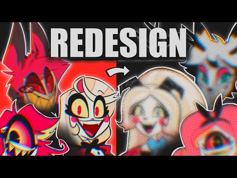 REDESIGNING HAZBIN HOTEL (is scary) (lets talk about it, lavendertowne, speedpaint, commentary)