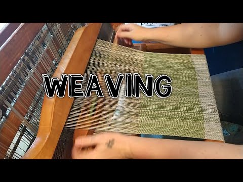 Weaving On A Swedish-Style 4-Harness Floor Loom