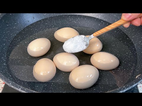 When cooking eggs, add this step, the shell will fall off when you touch it,  fragrant and tender