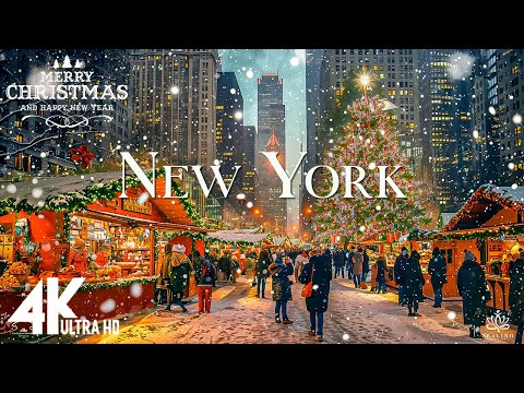 Christmas in New York City 4K 🎄✨ Magical Holiday Lights & Festive Winter Streets✨ 2025