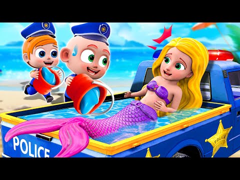 Canción de la Policía | Rescate de La Sirena Embarazada | Canciones infantiles para Niños | Baby PIB