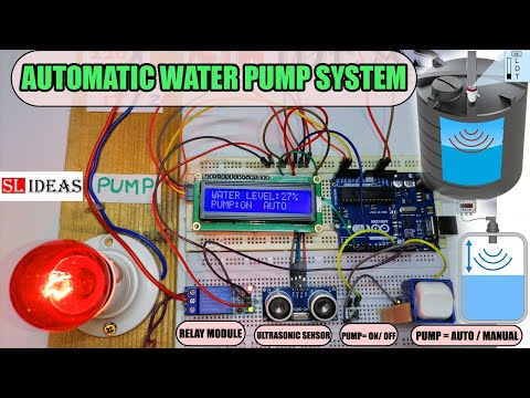 Automatic water level controller using arduino | Water tank level monitoring system with Ultrasonic