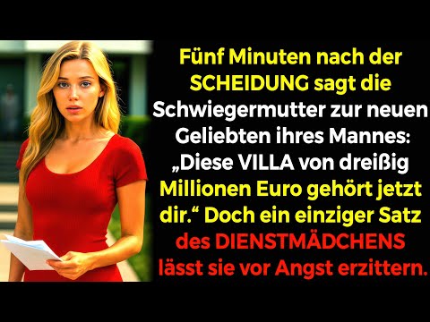 Nach der Scheidung⚖️ gibt die Schwiegermutter ihr die Villa–doch ein Satz der Putzfrau schockt sie.😨