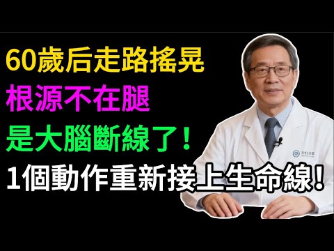 走路搖晃，根源不在腿，在大腦！醫生教你一個防摔絕招，安全激活大腦，讓你走得比年輕人還穩！#健康知识#老年健康#健康养生#健康之眼