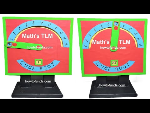maths working model (cube root) - tlm - diy | howtofunda @craftpiller