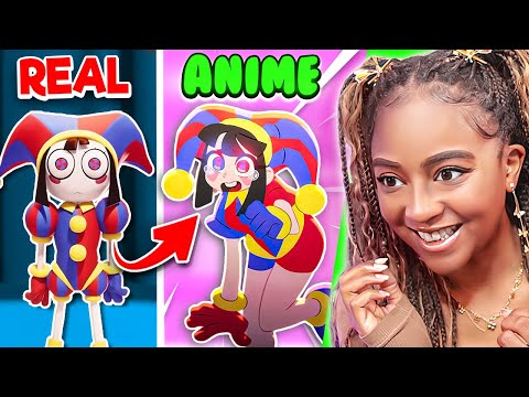 The Amazing Digital Circus turn into CUTE Anime Girls!!
