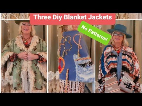 DIY How to make Jackets and Cape from Blankets.