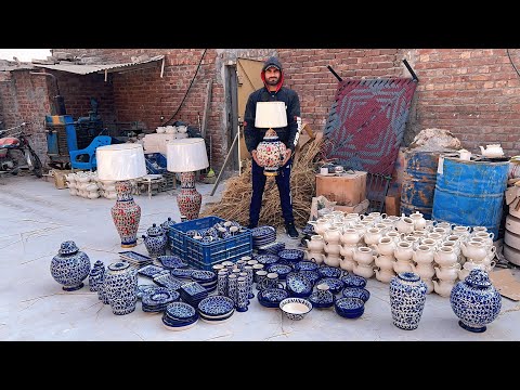 How to Make a Decorative Ceramic Table Lamp by Hand | Full Craft Process”