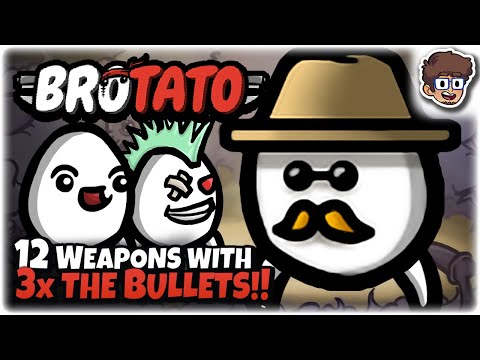 BUSTED Run, 12 Weapons Shooting 3x the Bullets!! | Brotato: Modded