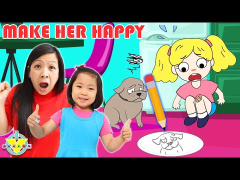 Make Her Happy Drawing Game! Let's Play with Mommy and Kate!