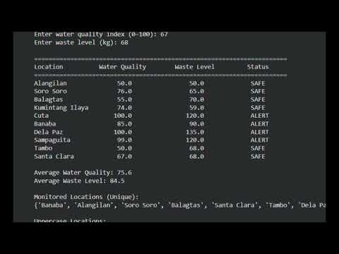 SEcure: A Code Tracker for the Monitoring of Water Sanitation and Waste Management System.