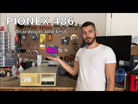 Pionex 486: Computer from the early '90s. Teardown and test!