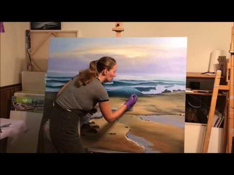 Awakening - Sunrise over the Ocean painting by Eva Volf