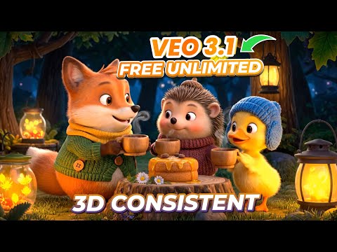 Get Veo 3.1 Free 100% unlimited- How to Create 3D Story Animation Consistent Character with Veo 3.1