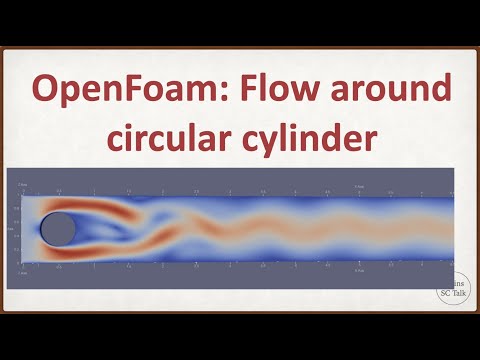 Gmsh & OpenFoam & ParaView to create and visualize the flow around cylinder simulation from scratch