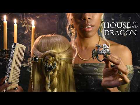 Mysterious Personal Hair Styling, House Of The Dragon Inspired_Detailed Hair Style, Scalp Exam ASMR