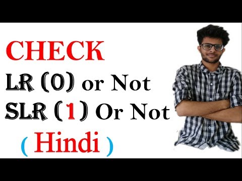 Examples of  LR(0) or SLR(1)  in Hindi  | Compiler Design Lectures for Gate