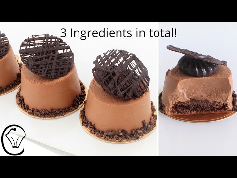 3 Ingredient Mini Mousse Cakes Chocolate Entremet Make Ahead Silky Smooth Mousse Chocolate Dessert
