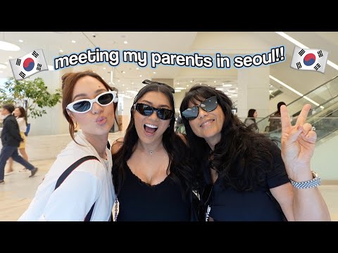 MEETING MY PARENTS IN SEOUL!! Shopping & Night Market Food!!